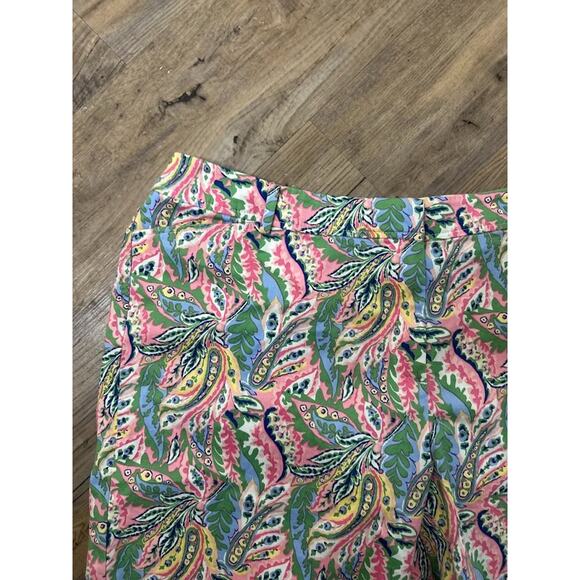 Talbots Perfect Short Womens 22W Colorful Paisley Print Cotton 10" High Rise - Picture 2 of 10